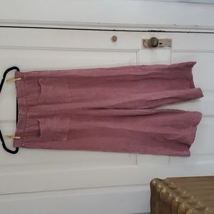 Easel Wide Leg Gauzy Mauve Pants